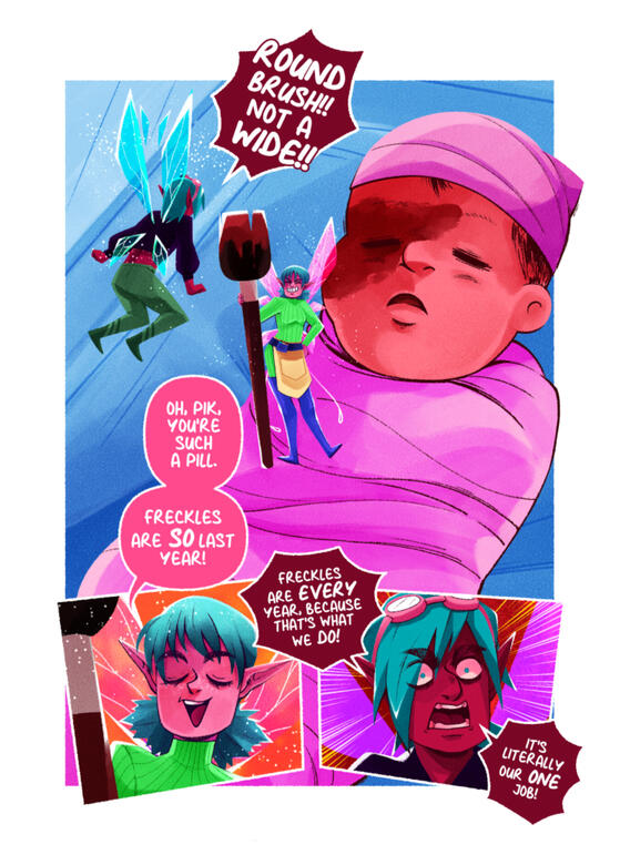"Pixie Promise" Sample - 8-page short comic published in 'What is a Fairy?' anthology series