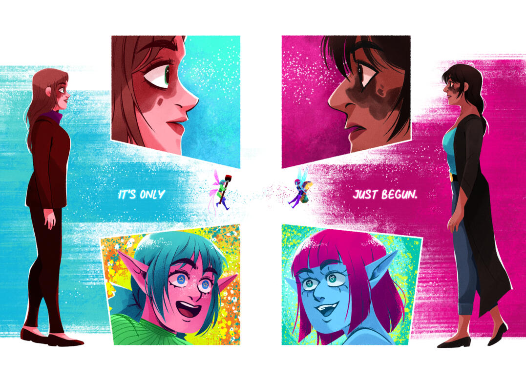 Pixie Promise Pages 7-8 Double-Page Spread (As Featured in 'What is a Fairy?' anthology series, 2026)